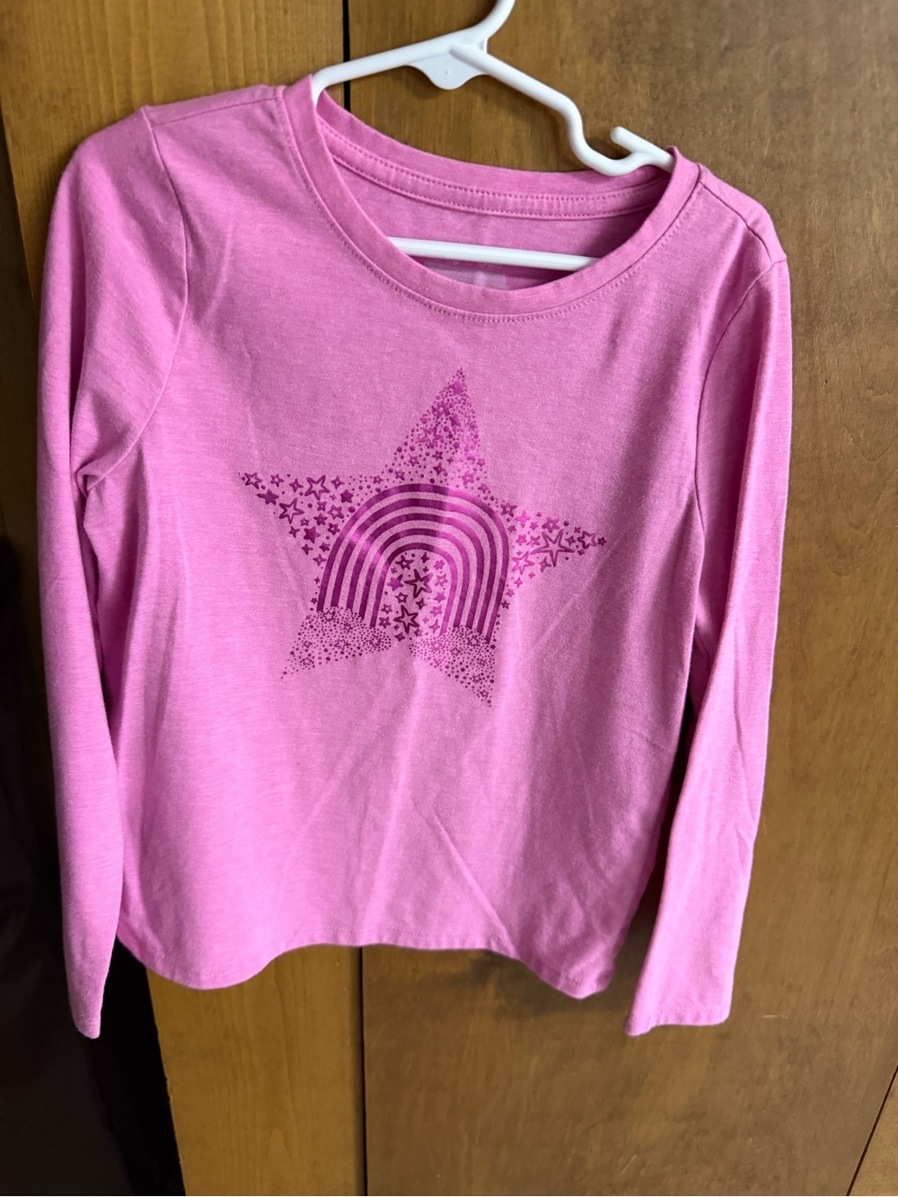 pink Cat & Jack girls' long-sleeve graphic t-shirt